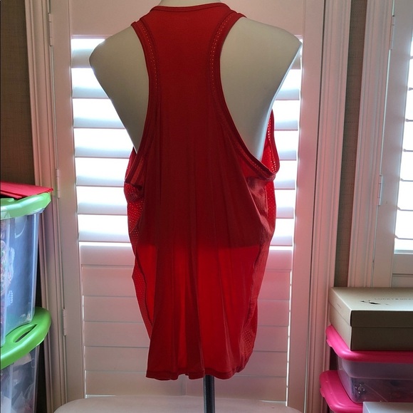 Women's Red Sleeveless Top - Picture 3 of 7
